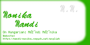 monika mandi business card